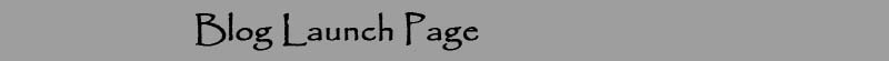 Blog Launch Page